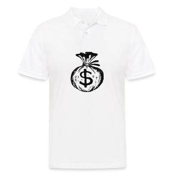 Sac d'argent (noir) - Polo Homme - blanc - Devant - Kai (181cm)