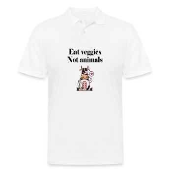 Vegan Vache Vaches Vegan Vegan - Polo Homme - blanc - Devant - Kai (181cm)