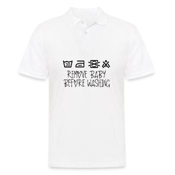 Remove the baby before washing - Men's Polo Shirt - white - Front - Kai (181cm)