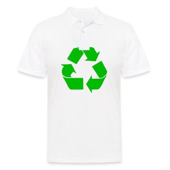 recycling - Men's Polo Shirt - white - Front - Kai (181cm)