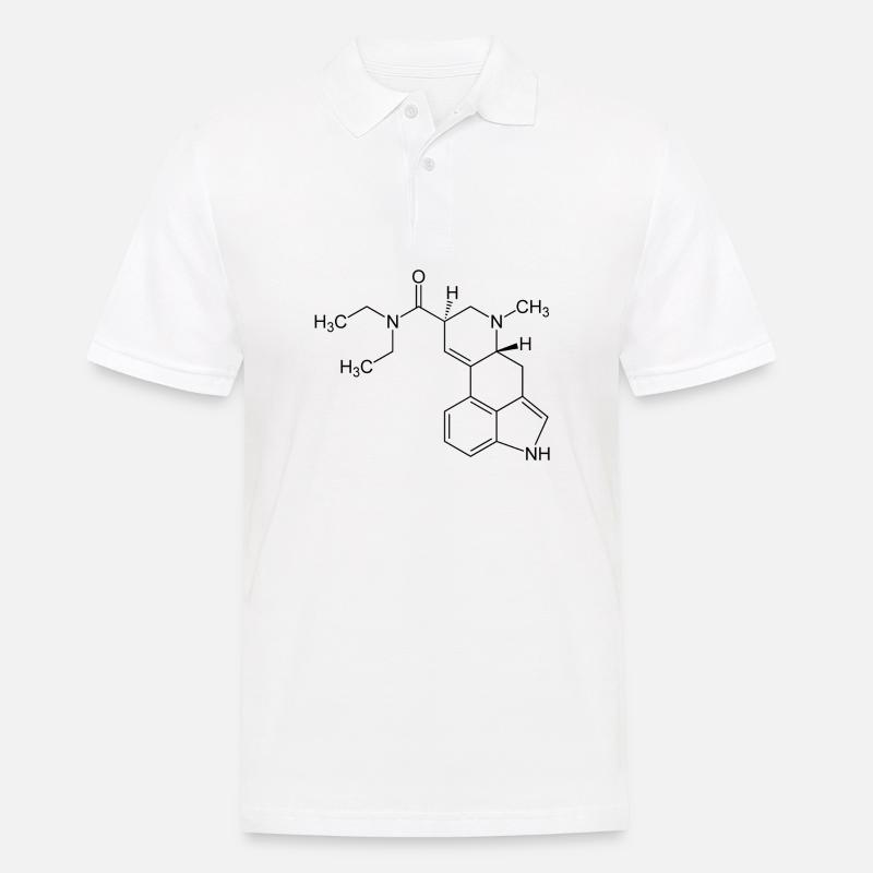 Molécule de LSD - Polo Homme - blanc