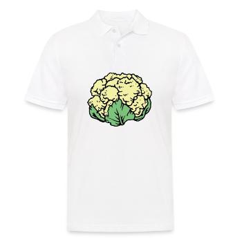 Blumenkohl - Männer Poloshirt - Weiß - Vorne - Kai (181cm)