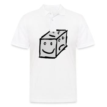 cube - Men's Polo Shirt - white - Front - Kai (181cm)