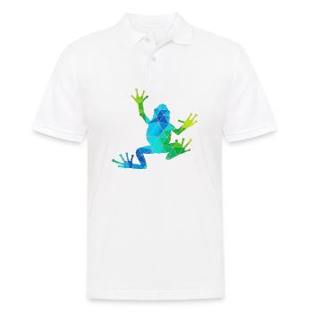 Frosch - Männer Poloshirt - Weiß - Vorne - Kai (181cm)