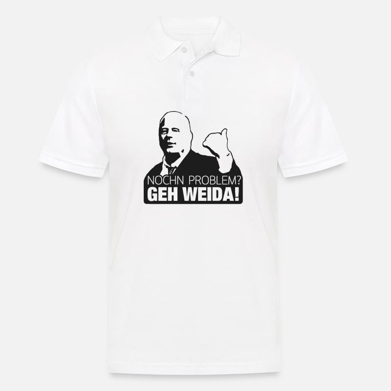 Problem? geh weida - Männer Poloshirt - Weiß