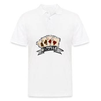 Poker Pokern Kartenspiel All in - Männer Poloshirt - Weiß - Vorne - Kai (181cm)