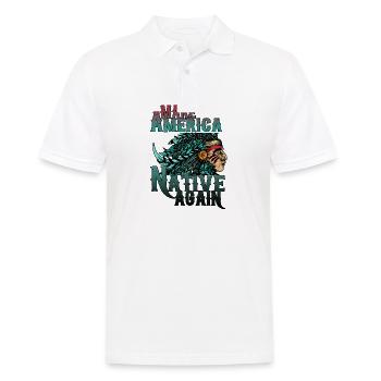Indianer - Männer Poloshirt - Weiß - Vorne - Kai (181cm)