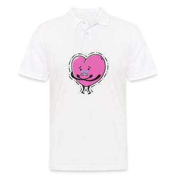 Un coeur triste - Polo Homme - blanc - Devant - Kai (181cm)