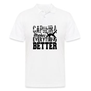 Capoeira - Polo Homme - blanc - Devant - Kai (181cm)