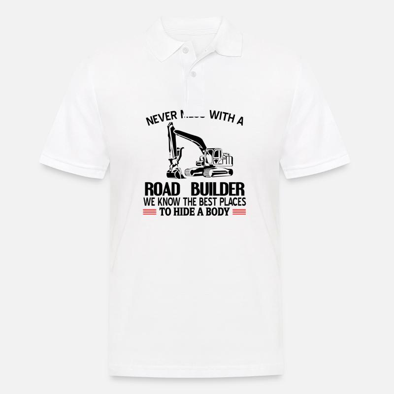 Straßenbauer - Männer Poloshirt - Weiß
