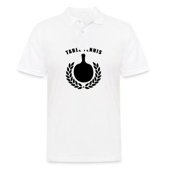 tischtennis - Männer Poloshirt - Weiß - Vorne - Kai (181cm)
