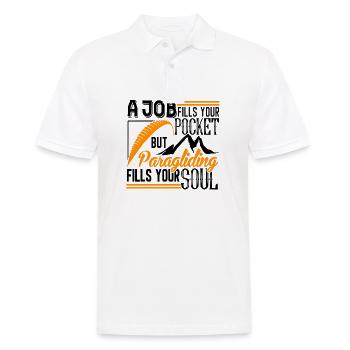 Paragliding - Männer Poloshirt - Weiß - Vorne - Kai (181cm)