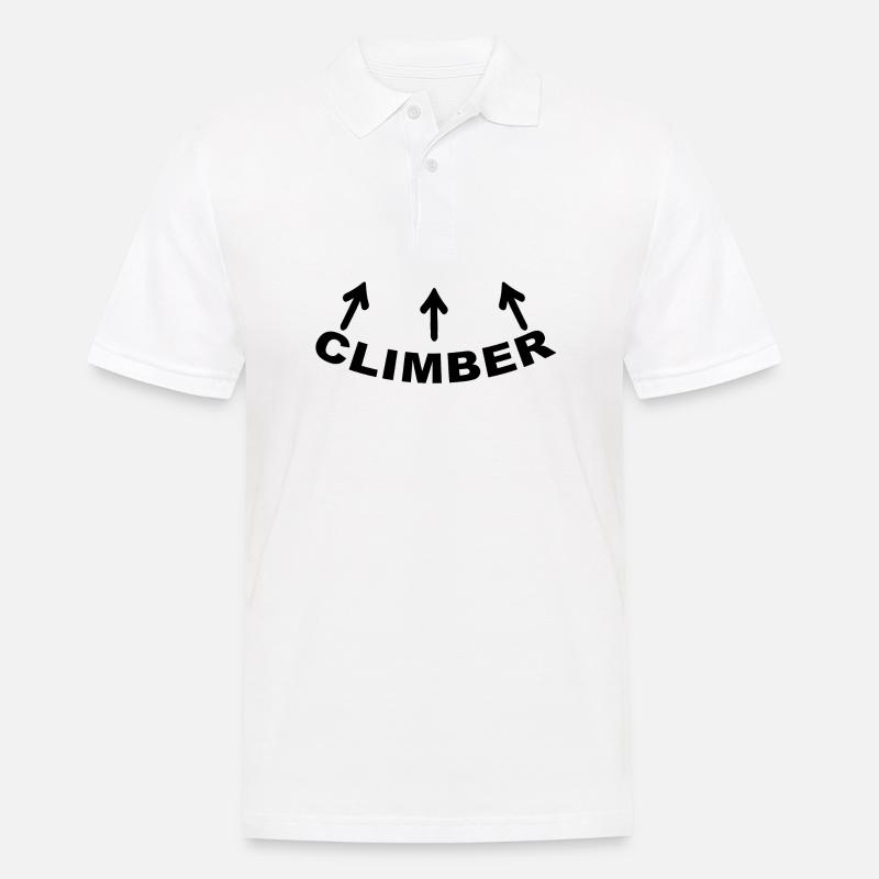 Kletterer - Männer Poloshirt - Weiß