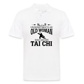 Tai Chi - Männer Poloshirt - Weiß - Vorne - Kai (181cm)