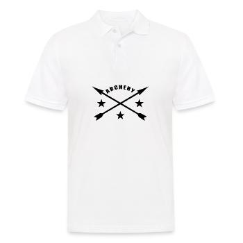 Bogenschießen - Männer Poloshirt - Weiß - Vorne - Kai (181cm)