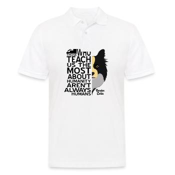 Border Collie - Männer Poloshirt - Weiß - Vorne - Kai (181cm)
