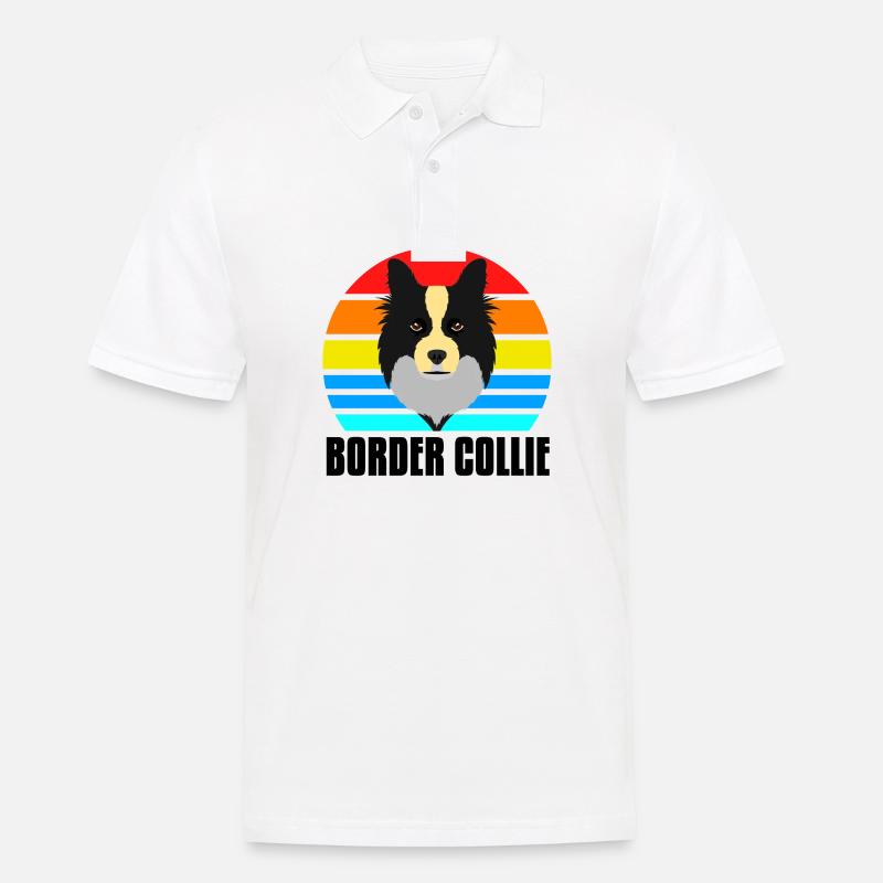 Border Collie - Männer Poloshirt - Weiß