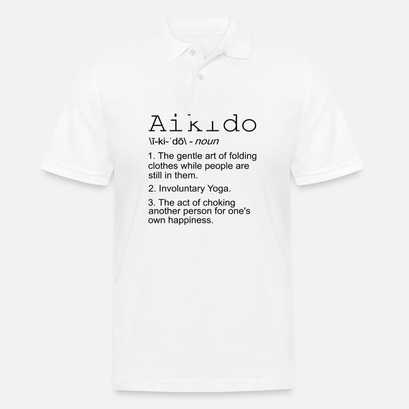 Aikido - Männer Poloshirt - Weiß