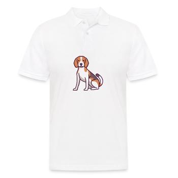 beagle - Men's Polo Shirt - white - Front - Kai (181cm)