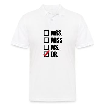 Doctorate Degree Student Gift - Men's Polo Shirt - white - Front - Kai (181cm)