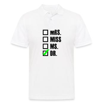 Cadeau étudiant de doctorat - Polo Homme - blanc - Devant - Kai (181cm)