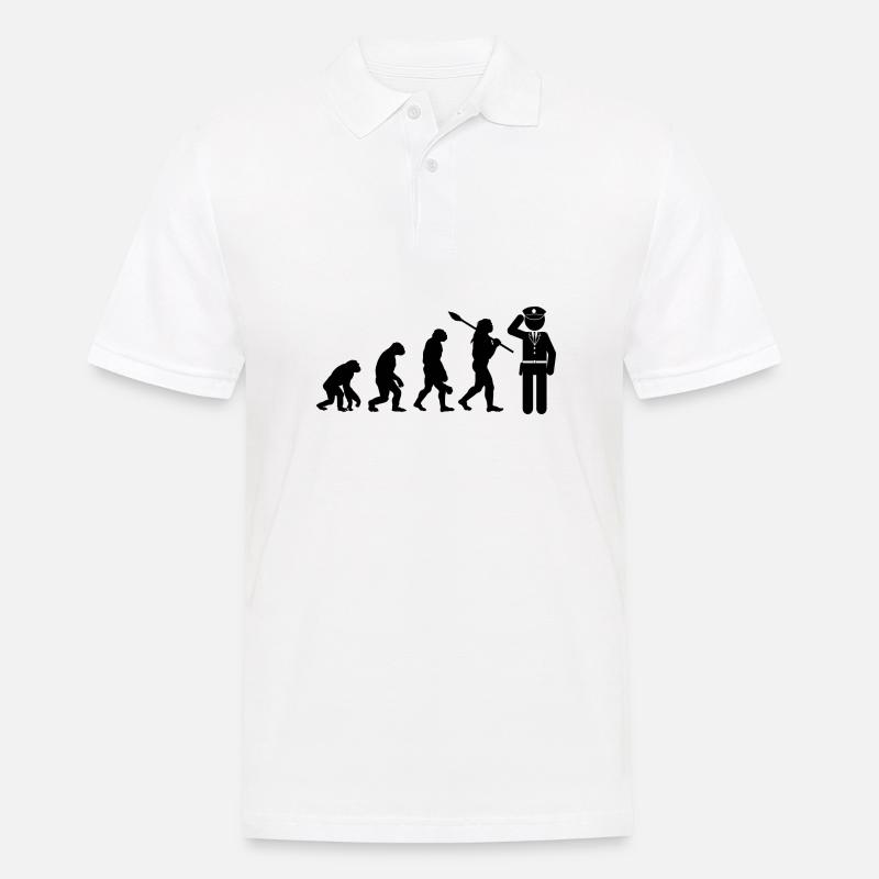 Evolution Sheriff Polizist Polizist - Männer Poloshirt - Weiß