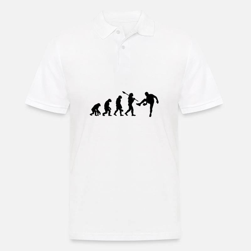 Ping-Pong-Evolution - Männer Poloshirt - Weiß
