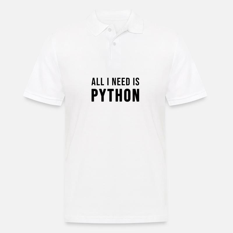 All I need is Python - Men's Polo Shirt - white