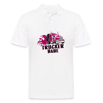 Trucker babe gift truck driver - Men's Polo Shirt - white - Front - Kai (181cm)