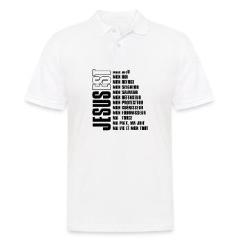 JÉSUS EST MON TOUT - Polo Homme - blanc - Devant - Kai (181cm)