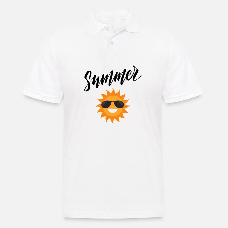 Summer - Männer Poloshirt - Weiß