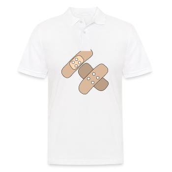Patch, Wound, Injury, Healing, Gift Idea - Men's Polo Shirt - white - Front - Kai (181cm)