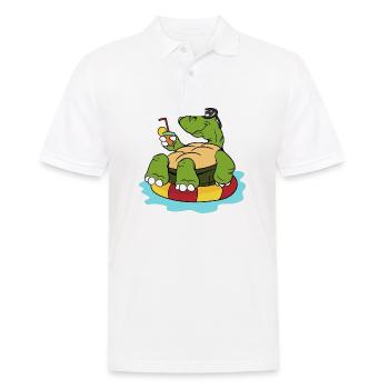 Summer tortoise turtles reptiles - Men's Polo Shirt - white - Front - Kai (181cm)