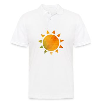 sun - Men's Polo Shirt - white - Front - Kai (181cm)