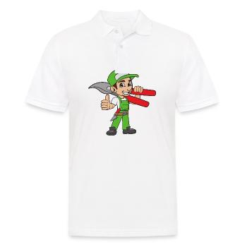 Gardener Sécateurs - Polo Homme - blanc - Devant - Kai (181cm)