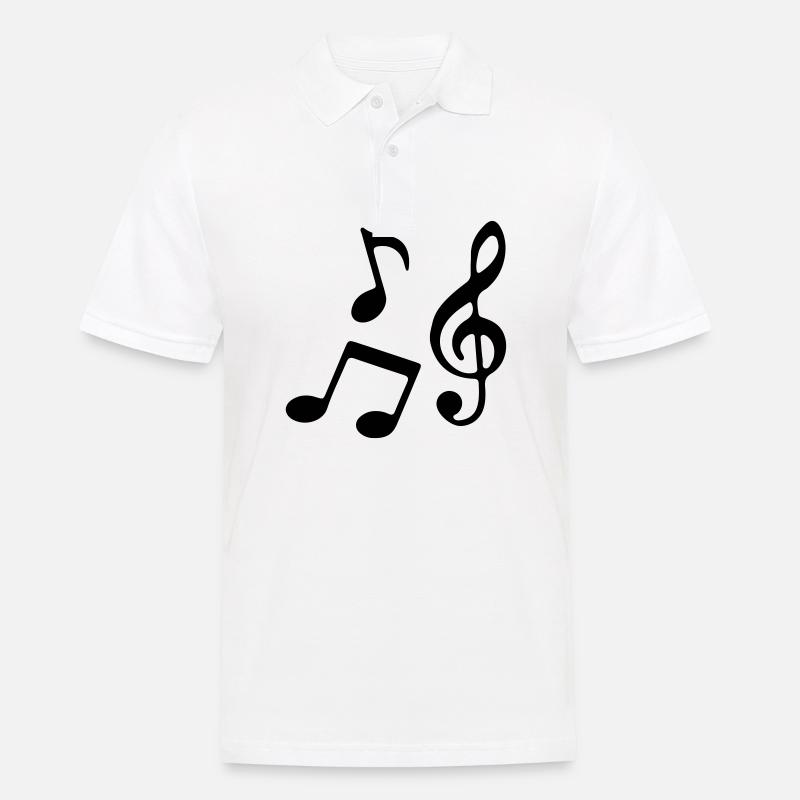 Musik Noten - Männer Poloshirt - Weiß