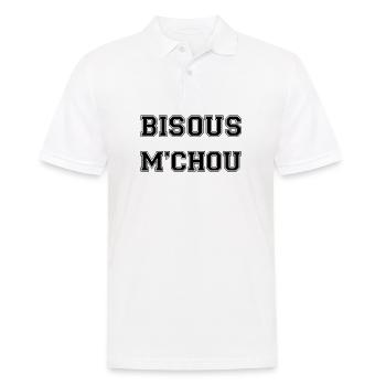 Bisous m'chou noir - Polo Homme - blanc - Devant - Kai (181cm)