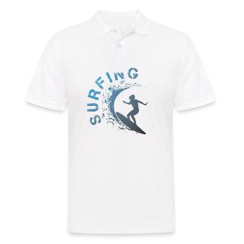 SURFING - Men's Polo Shirt - white - Front - Kai (181cm)