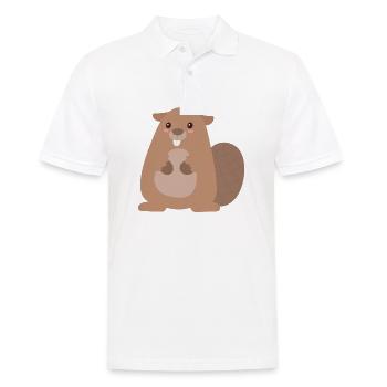 Biber - Männer Poloshirt - Weiß - Vorne - Kai (181cm)