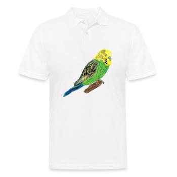 Perruche jaune I - Polo Homme - blanc - Devant - Kai (181cm)