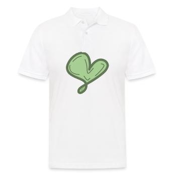 cœur vert - Polo Homme - blanc - Devant - Kai (181cm)