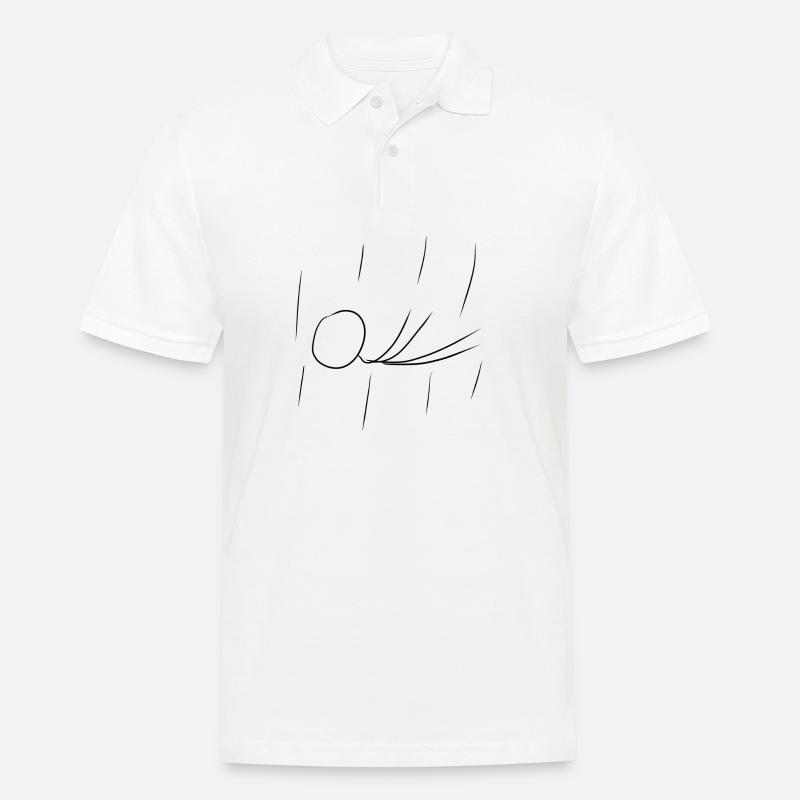 fallen regen - Männer Poloshirt - Weiß
