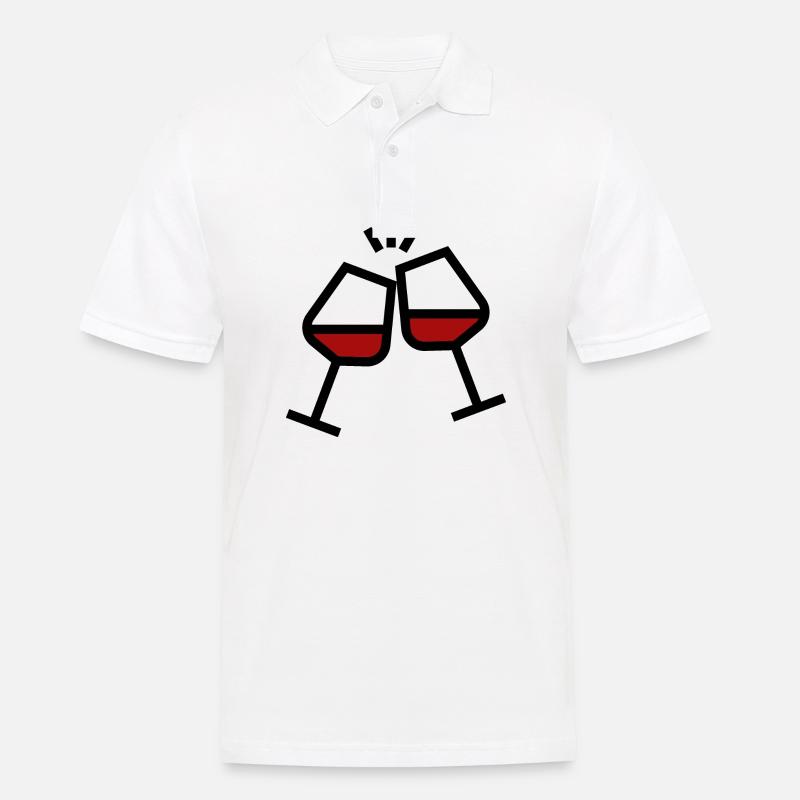 Vive les verres à vin - Polo Homme - blanc