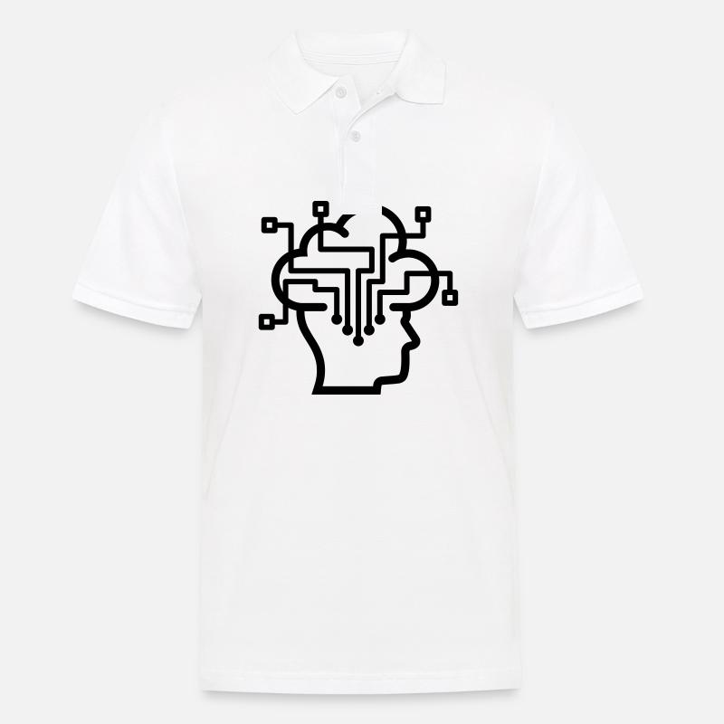 Datenschutz Cloud Vernetzt Denken - Männer Poloshirt - Weiß