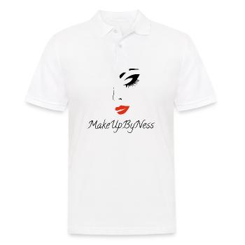 MakeUpByNess - Männer Poloshirt - Weiß - Vorne - Kai (181cm)