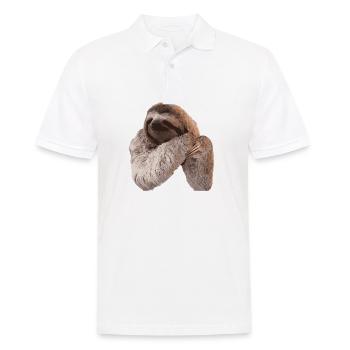 Faultier / Sloth - Männer Poloshirt - Weiß - Vorne - Kai (181cm)