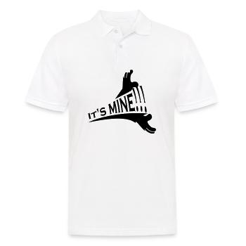 Gierige Hände - It's mine (1c) - Männer Poloshirt - Weiß - Vorne - Kai (181cm)