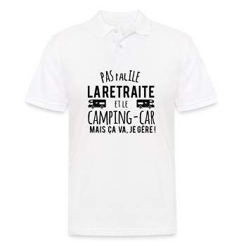 Retraite Camping car c'est chouette - Polo Homme - blanc - Devant - Kai (181cm)