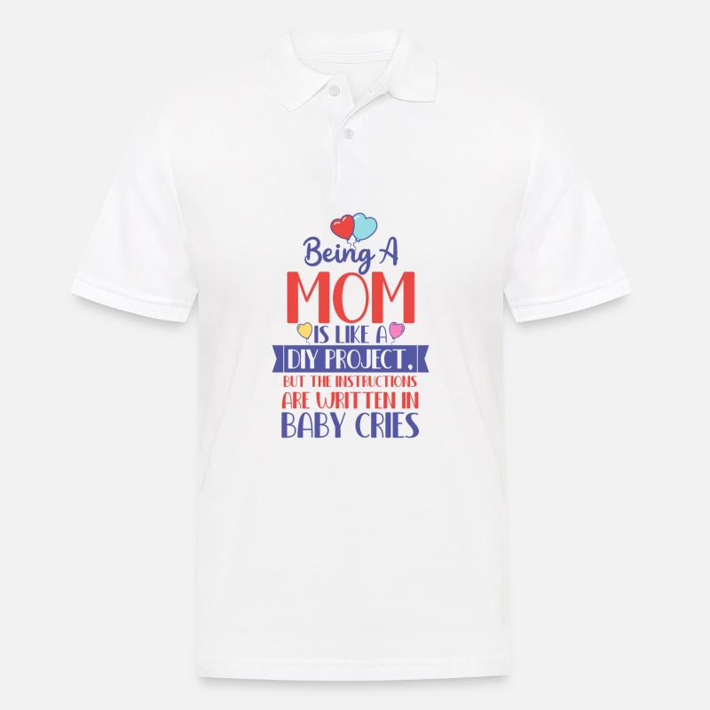 Mama sein Christ Mama Leben - Männer Poloshirt - Weiß