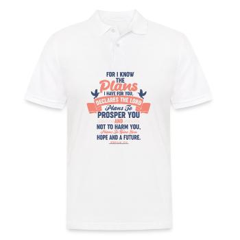 For I Know The Plans I Have For You Jeremiah 29 11 - Men's Polo Shirt - white - Front - Kai (181cm)